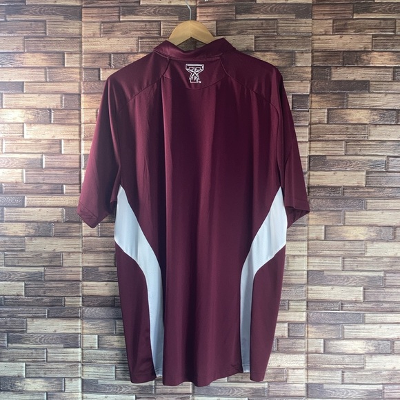 Men's Pre Owned adidas Maroon Texas A&M Aggies Polo XL - Picture 2 of 8
